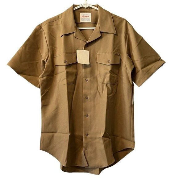 Vintage USN US Navy‎ Creighton Official Uniform Military Shirt Size L NWT - Picture 1 of 10
